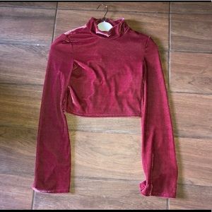 Small Fashion Nova Velvet Crop Top